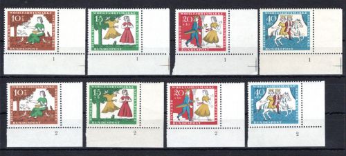 Bund Eckrand ur MiNr. 485-488 (2) postfrisch Formnummern 1-2 ungefaltet