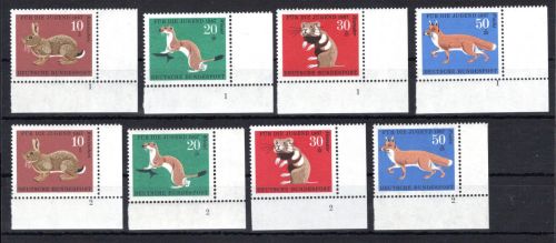 Bund Eckrand ur MiNr. 529-532 (2) postfrisch Formnummern 1-2, ungefaltet