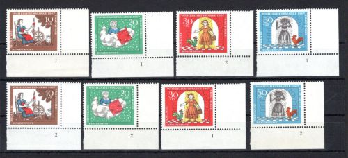 Bund Eckrand ur MiNr. 538-541 (2) postfrisch Formnummern 1-2, ungefaltet