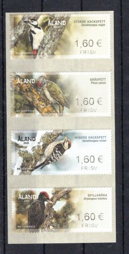 Aland ATM MiNr. 33-36 postfrisch Spechte, Vögel