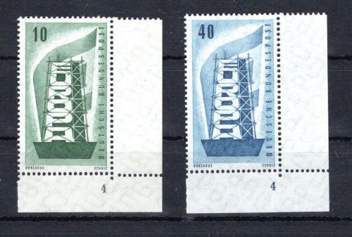 Bund Eckrand ur MiNr. 241-242 postfrisch Formnummer 4, 241 UR gefaltet