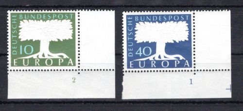 Bund Eckrand ur MiNr. 268-269 v postfrisch Formnummern, ungefaltet