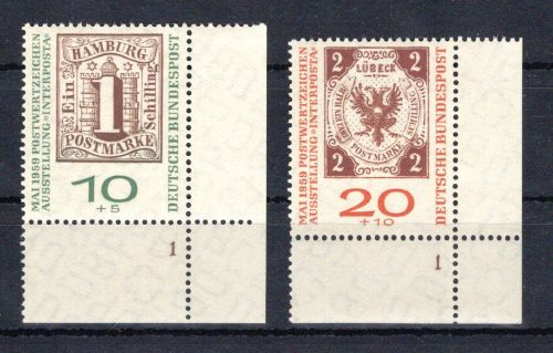 Bund Eckrand ur MiNr. 310-311 b postfrisch Formnummer 1, ungefaltet