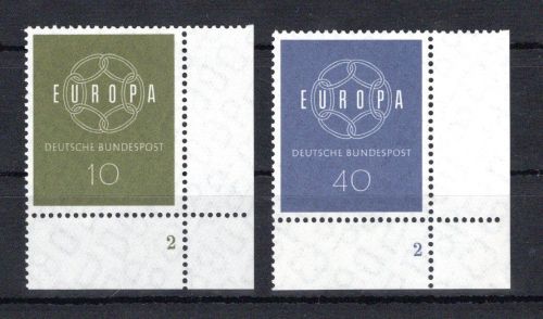 Bund Eckrand ur MiNr. 320-321 postfrisch Formnummer 2, ungefaltet