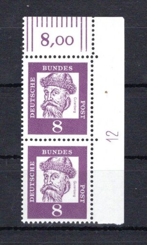 Bund MiNr. 349 x DZ 12 postfrisch im senkr. Paar, ungefaltet