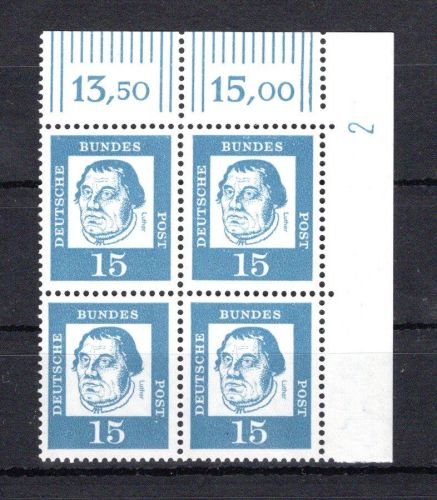 Bund MiNr. 351 x DZ 2 postfrisch im 4er Block, ungefaltet