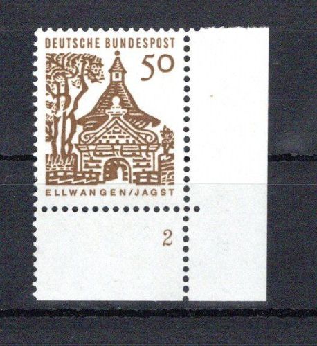 Bund Eckrand ur MiNr. 458 postfrisch FN 2, ungefaltet, schmaler Rand