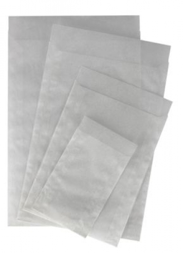 Markenlos Pergamintüten/ Flachbeutel 53x78 mm + 14mm Klappe/ 500 Stück Neu