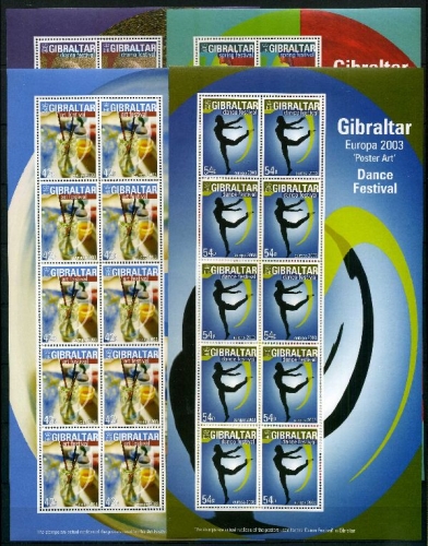Gibraltar Kleinbogensatz 2003 MiNr. 1032-1035 postfrisch Cept 2003