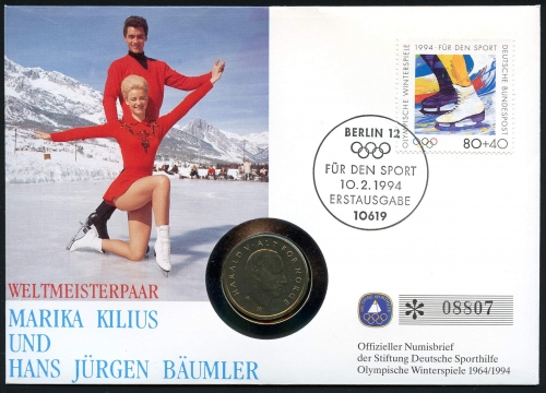 Bund/ Norwegen 1994 Numisbrief Kilius Bäumler 1 Krone 1993 ST