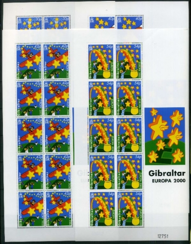 Gibraltar Kleinbogensatz MiNr. 905-908 postfrisch Cept 2000