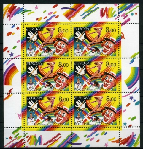 Russland 2002 Kleinbogen MiNr. 987 postfrisch Cept Europa Zirkus