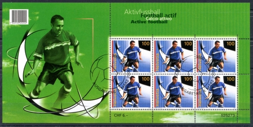 Schweiz Kleinbogen MiNr. 2045 Ersttagssonderstempel Fußball-EM 2008