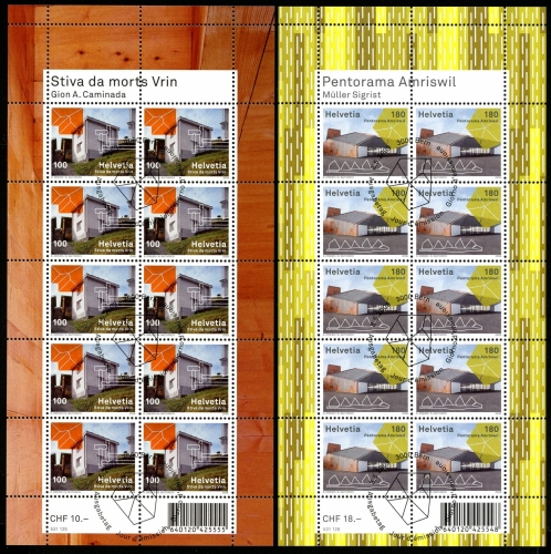 Schweiz Kleinbogensatz MiNr. 2112-2113 Ersttagssonderstempel Architektur