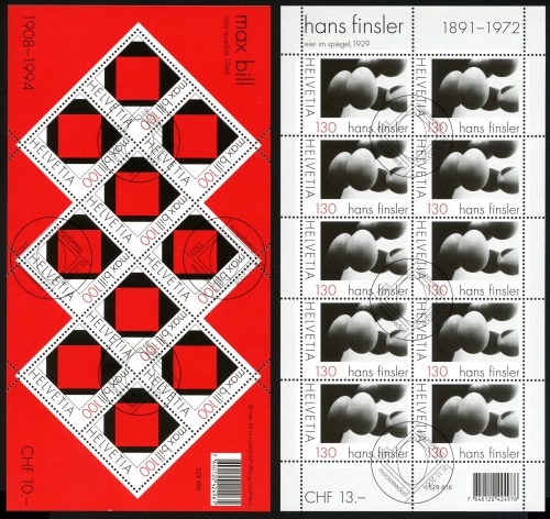 Schweiz Kleinbogensatz MiNr. 2086-2087 Ersttagssonderstempel Kunst 2008