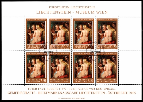 Liechtenstein Kleinbogen MiNr. 1374 Ersttagssonderstempel Gemälde 2005