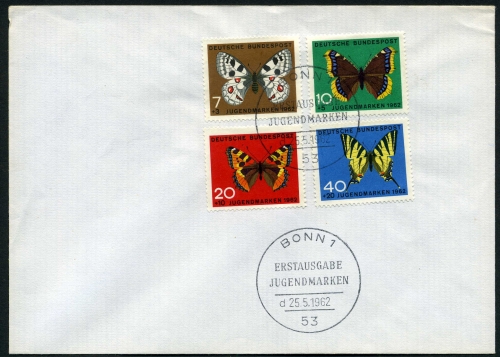 Bund MiNr. 376-79 Ersttagsbriefe/ FDC