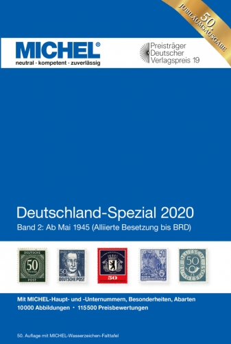Michel Katalog Deutschland-Spezial 2020 Band 2, Inland PORTOFREI Neu