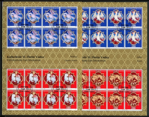 Liechtenstein Kleinbögensatz MiNr. 1751-1754 Ersttagssonderstempel Steine