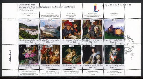 Liechtenstein Kollektionsbogen 2015 MiNr. 3 gestempelt Kunst