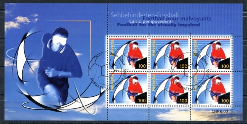 Schweiz Kleinbogen 2005 MiNr. 1925 Ersttagssonderstempel Fußball