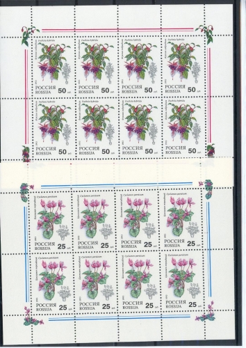 Russland Kleinbogen-Satz MiNr. 298-299 postfrisch Blumen