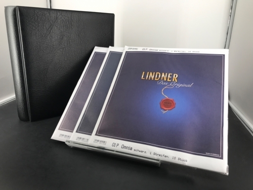 Lindner Einsteckblätter 3x Omnia 016P & Ringbinder 1104 schwarz ANGEBOT Neuware