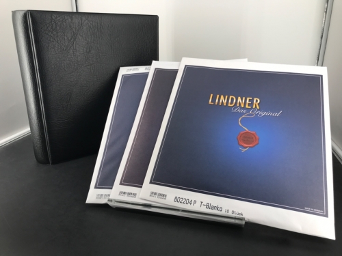Lindner Blankoblätter 3x 802112 und Ringbinder 1104 schwarz ANGEBOT Neuware
