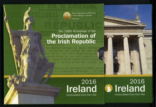 Irland Kursmünzensatz/ KMS 2016 mit 2€ Hibernia BU