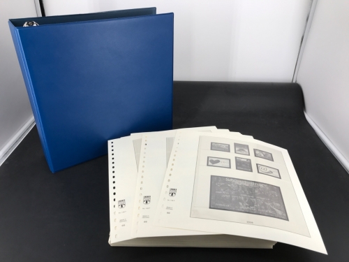 Lindner T- Blankoblätter 3 Streifen o.E. 100 Bl. & 1 Ringbinder neuwertig