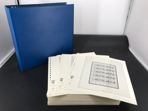 Lindner T- Blankoblätter 4 Streifen o.E. 100 Bl. & 1 Ringbinder neuwertig
