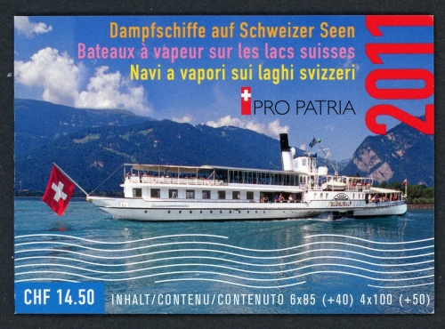 Schweiz Markenheftchen MiNr. 0-165 Ersttagssonderstempel Pro Patria 2011