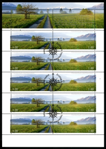 Liechtenstein Kleinbogen MiNr. 1564-1665 Ersttagssonderstempel Landschaft