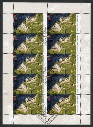Liechtenstein Kleinbogen MiNr. 1628 Ersttagssonderstempel Pfälzer Hütte