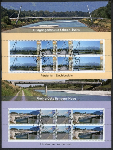 Liechtenstein Kleinbogensatz MiNr. 170313-06 Ersttagssonderstempel Brücke