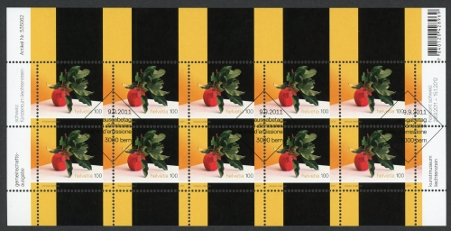 Schweiz Kleinbogen MiNr. 2220 Ersttagssonderstempel Liechtenstein 2011