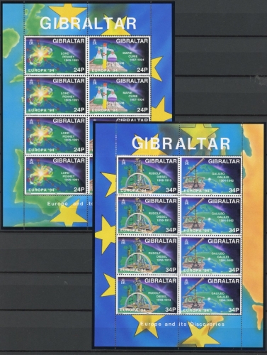 Gibraltar Zusammendruck-Kleinbogensatz MiNr. 683-686 postfrisch Cept 1994