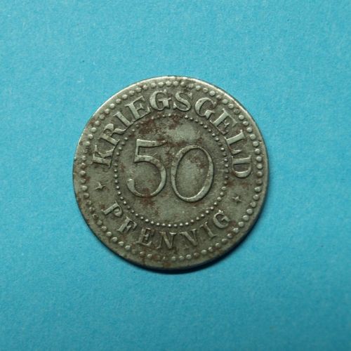 Kreis Solingen 1917 Kriegsgeld 50 Pfennig