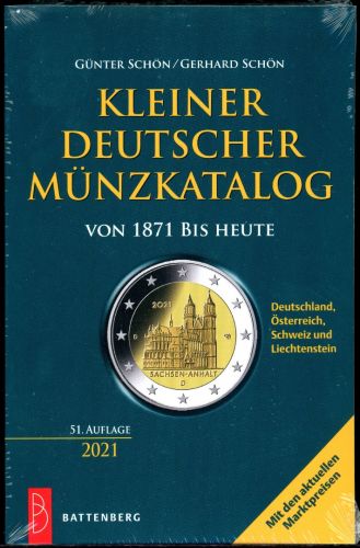 Kleiner Deutscher Münzkatalog von 1871 bis 2021Battenberg Verlag 51. Auflage Neu
