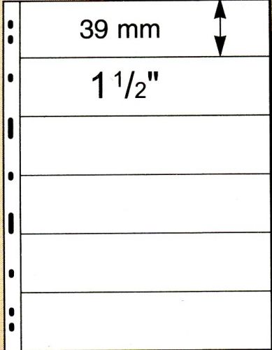 Lindner Uniplate Blätter mit 6 Streifen glasklar 096 ( 5 Blätter neuwertig