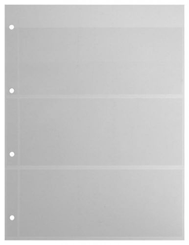 Kobra Einsteckblätter Klar E13, 3 Streifen mit (10er Pack) Neu