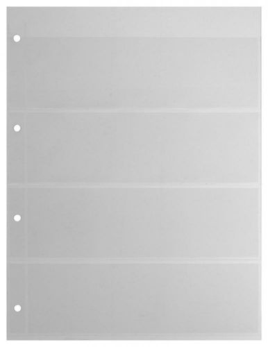 Kobra Einsteckblätter Klar E14 mit 4 Streifen (10er Pack) Neu