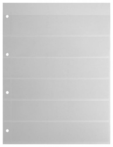 Kobra Einsteckblätter Klar E16 mit 6 Streifen (10er Pack) Neu