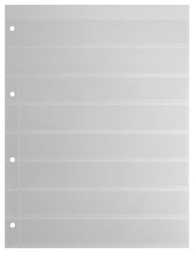 Kobra Einsteckblätter Klar E18 mit 8 Streifen (10er Pack) Neu