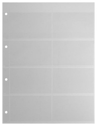 Kobra Einsteckblätter Klar E142 mit 4 x 2 Taschen (10er Pack) Neu