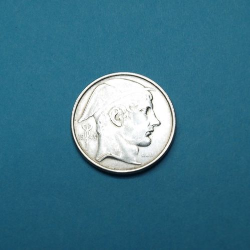 Belgien 1949 50 Francs Merkur, Silber