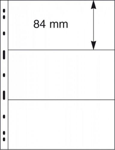 Lindner UNIPLATE Blätter Glasklar mit 3 Streifen 093 (5er Pack) Neu
