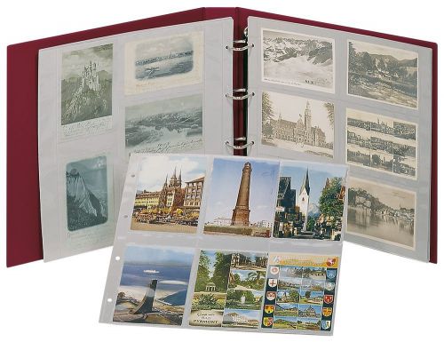 Lindner Ringbinder Weinrot Standard XL für Postkarten 3000-W Neu