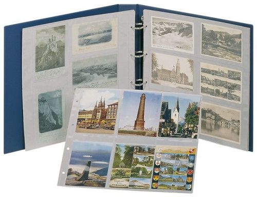 Lindner Ringbinder Blau Standard XL für Postkarten 3000-B Neu