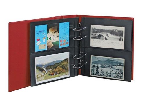 Lindner Postkarten-Album Weinrot Multi Collect 1300PK-W Neu